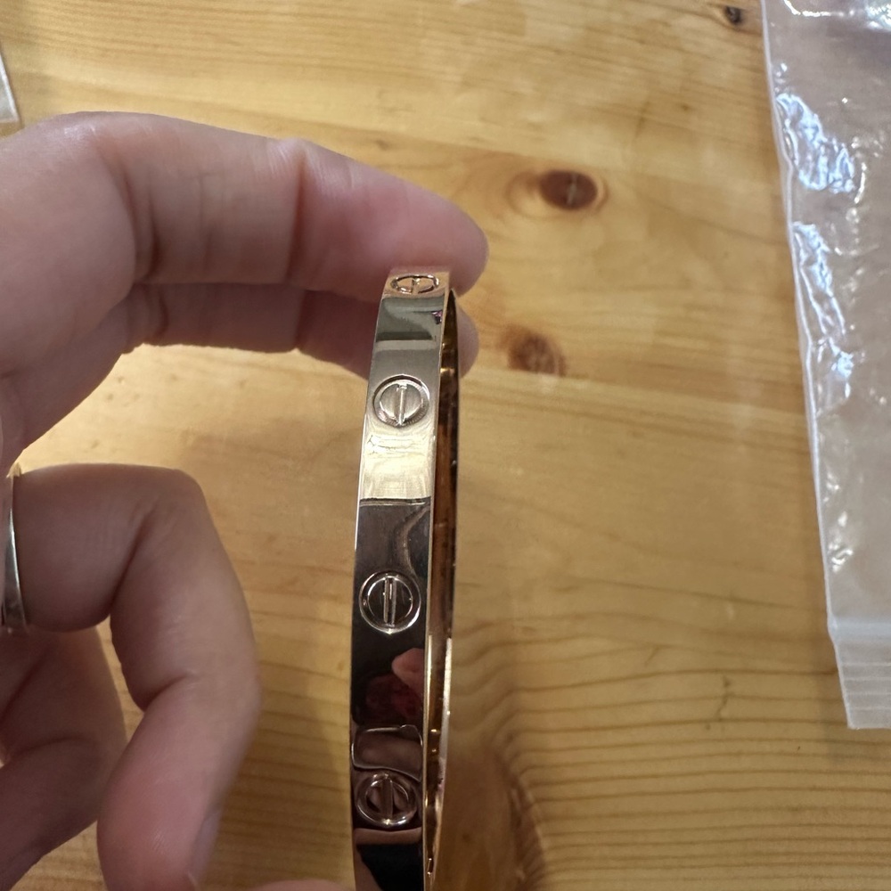 Rose Gold Screw Bracelet size 18 and 21 left